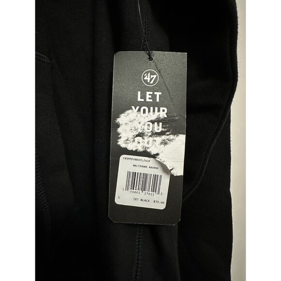 ‘47 Brand Baltimore Ravens Black Boxout Headline Pullover Hoodie Mens Size Large - Picture 5 of 5